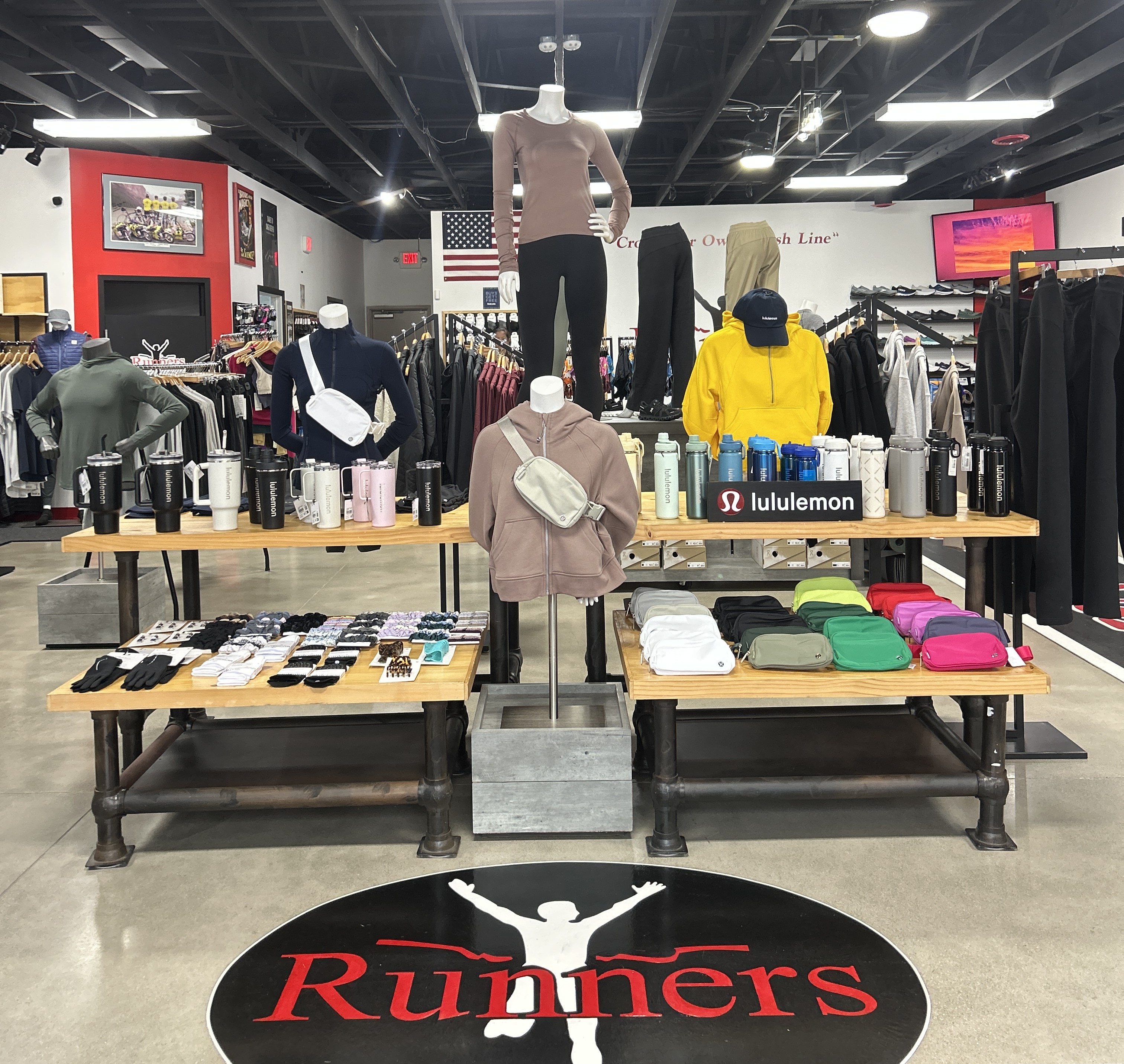 Runners Athletic Company inside store Midland Michigan.