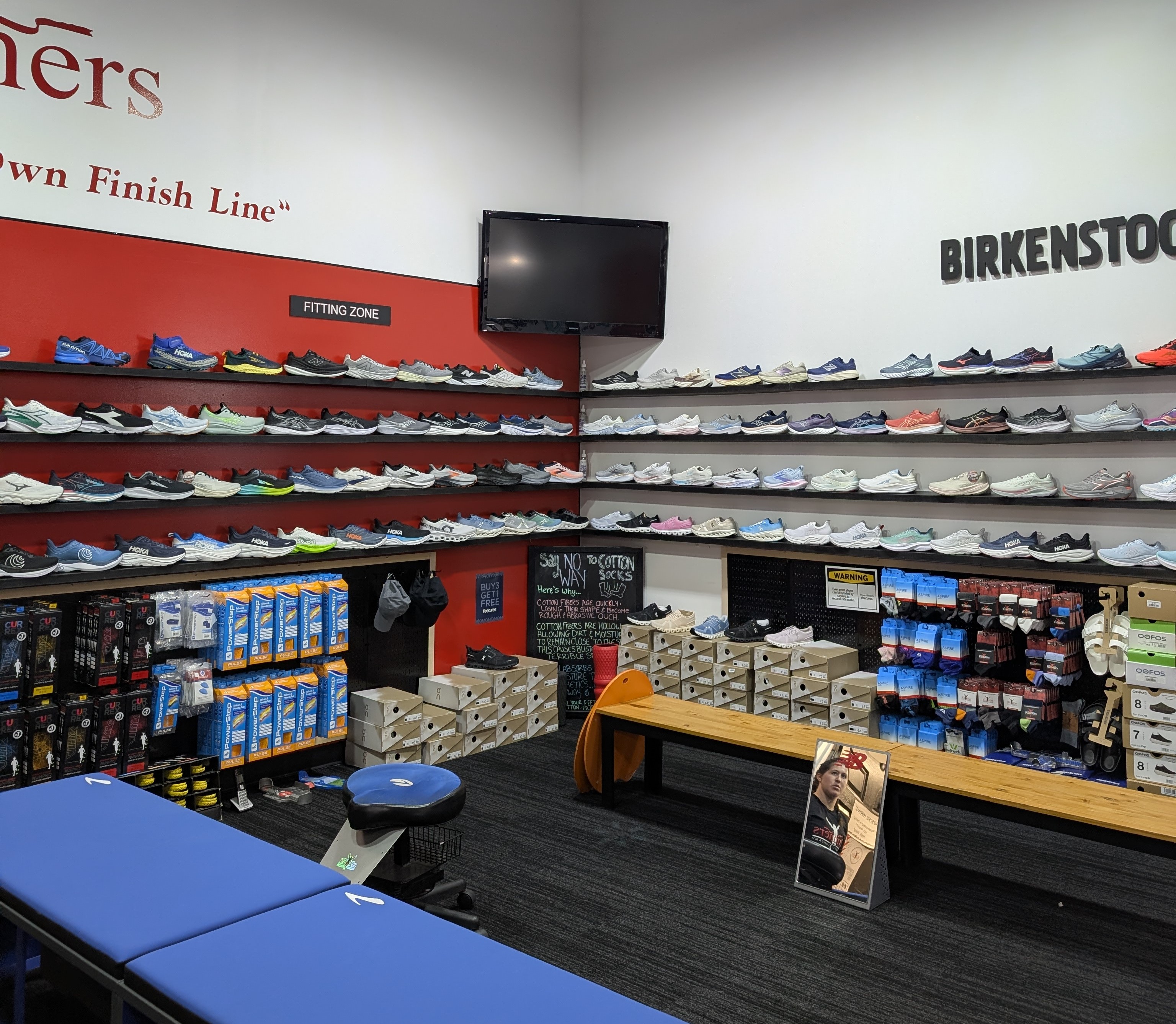 Runners Athletic Company inside store Mt. Pleasant, Michigan.
