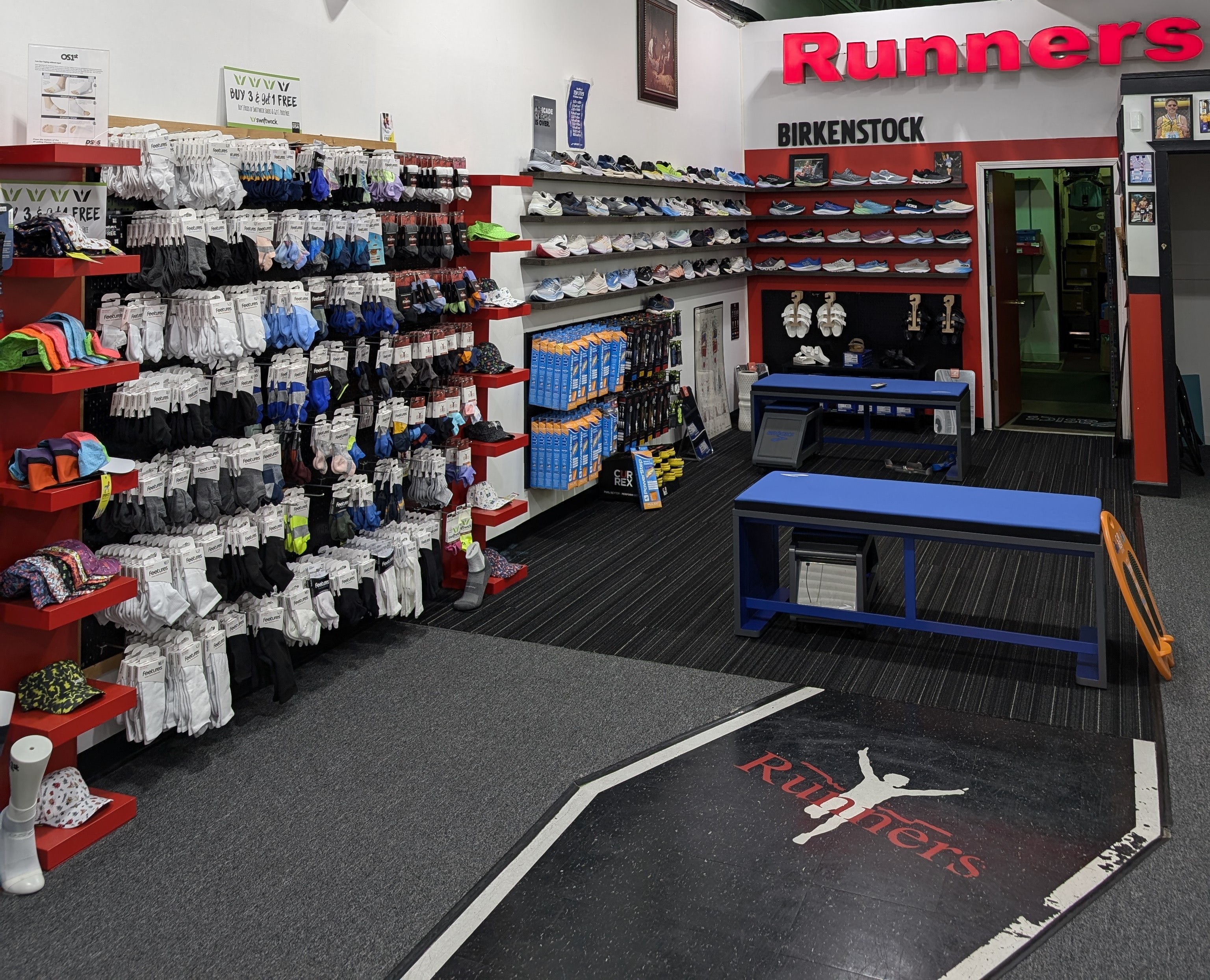 Runners Athletic Company inside store Bay City, Michigan.