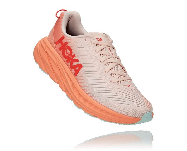 RINCONレディースロンスプ HOKA Women's Rincon 3 SILVER PEONY / CANTALOUPE