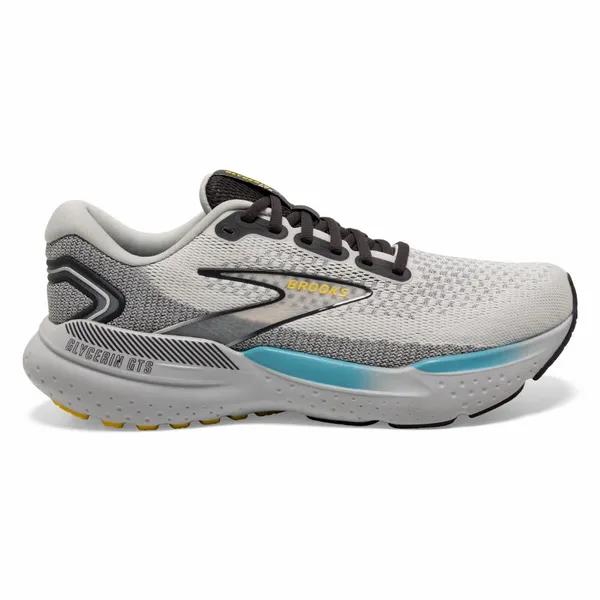 Brooks Glycerin ランニングシューズ グレー/イエロー BROOKS Men's Glycerin GTS 21 Coconut/Forged Iron/Yellow