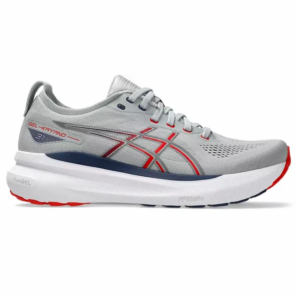 ASICS Men's Gel-Kayano 31 PIEDMONT GREY/FIERY RED